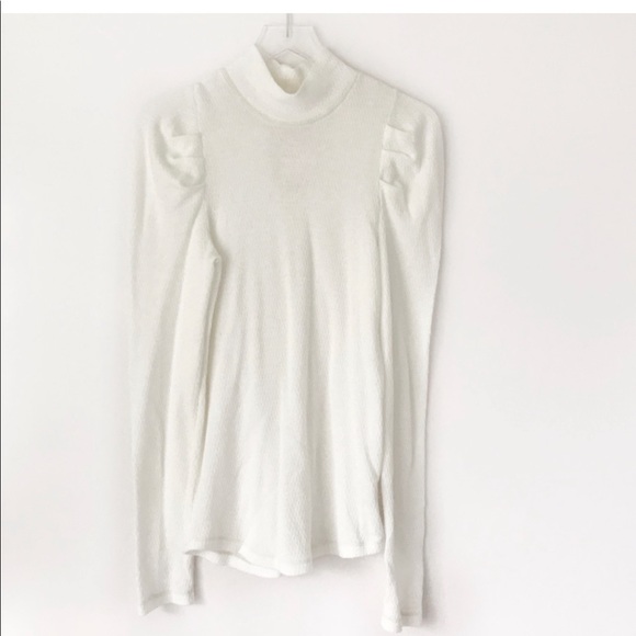 Free People puff sleeve turtleneck top - Picture 4 of 4